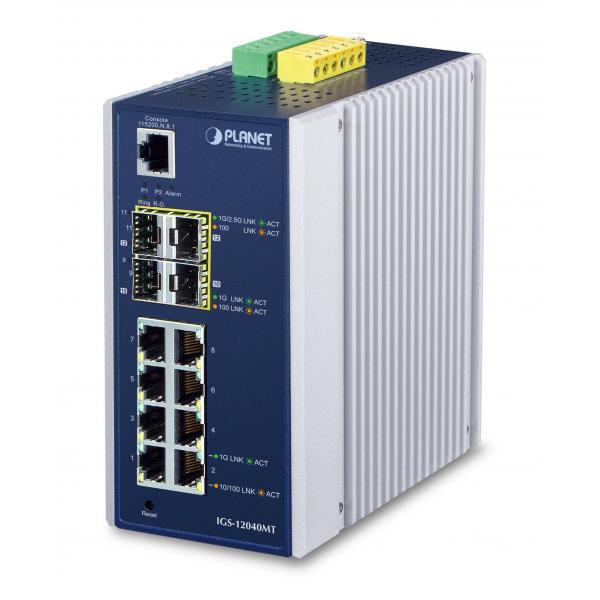 PLANET IGS-12040MT switch di rete Gestito L2+ Gigabit Ethernet (10/100/1000) Blu
