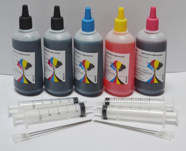 NonOEM UV Resistant Bulk 500ml refill ink 2 black for Epson printer eBay