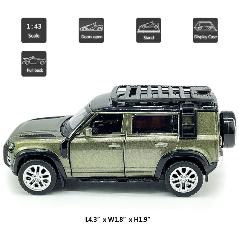 1/43 Land Rover Defender 110 Model Car Diecast Toy Vehicle
