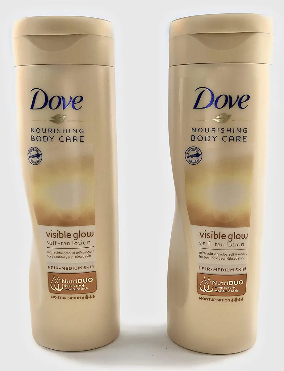 Dove Self Tanning Body Lotion Summer Glow Tan Fair To Medium 2 x 250ml 705353052019 | eBay