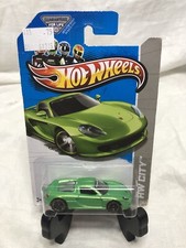 Hot Wheels Porsche Carrera GT 4/250 HW City Green Sticker On Card NIP