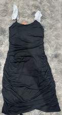 sxidecgqi sexy backless club cocktail dress in black size M