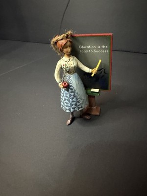 Jim Shore God Bless Those Who Teach Heartwood Creek Teacher & Chalkboard Figure