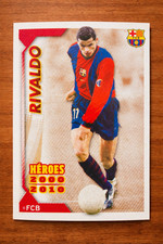 2010 2011 Panini FC Barcelona Rivaldo Heroes Brazil Portugal Spain #158 Mint
