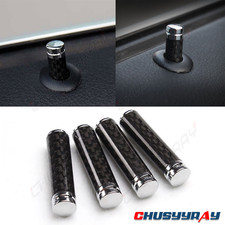 4x Carbon Fiber Aluminum Auto Interior Door Lock Pins Knob For Bmw Accessories