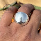 Chunky Large Domed Ring Bold Ring 925 Sterling Silver Dome Ring Statement Ring