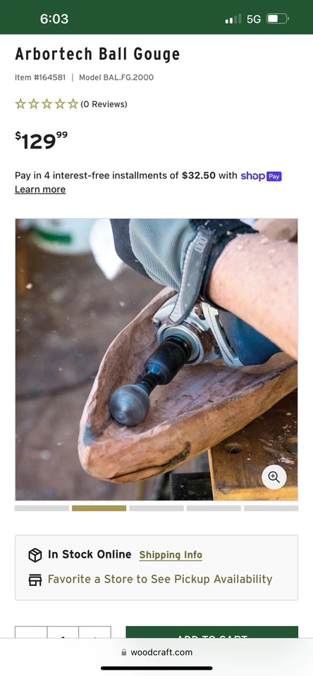 Arbortech Ball Gouge Grinder Attachment - NEW For Woodworking Carving - Image 3 of 4