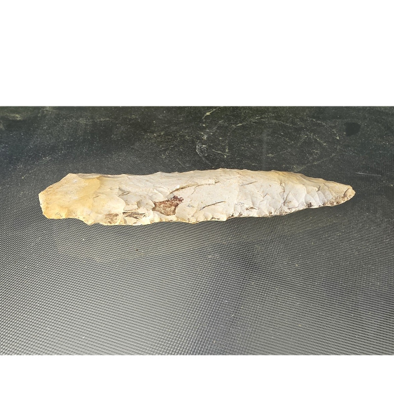 Original Stone Spear Head Point, Stone Blade, Beige/Brown, Approx. 5 in