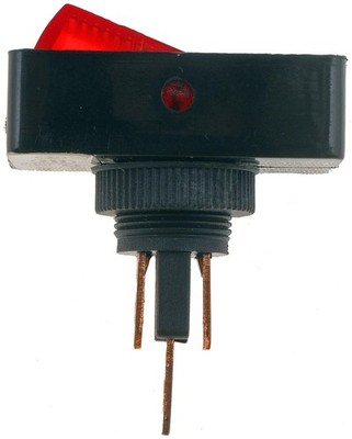 Dorman 85945 Red Glow Rectangular Rocker Switch - Universal Fit, 12V DC, IP54 Wa