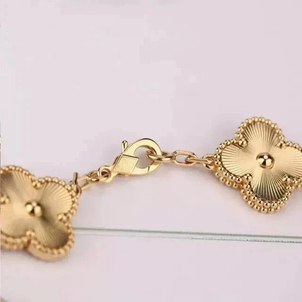 Alternate view of Flower Women's Bracelet 0.50 Round Real Moissanite 14k Yellow Gold Plated