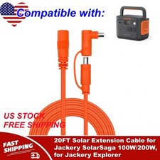20FT Solar Extension Cable for Jackery SolarSaga 100W/200W, for Jackery Explorer