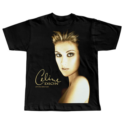 NEW Celine Dion Let's Talk About Love Heavy Cotton Black T Shirt S-5XL UR712