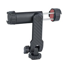 Dual Cold Shoe Phone Mount Holder Universal Adjustable Smartphone Black