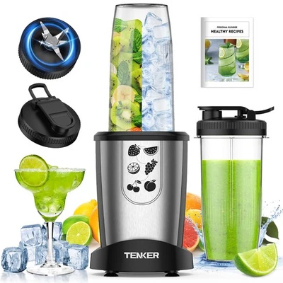 TENKER 1000W Personal Smoothie Blenders Juice Shakes Countertop Blender with Cup