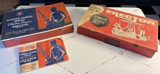 Vtg Misc Erector Set Pieces With Motor And Original Instruction Booklet 2 Boxes 