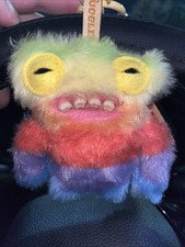 2025 Fuggler Funny Ugly Monster Keychain clip Wide Eyed Weirdo TIE DIE Rainbow