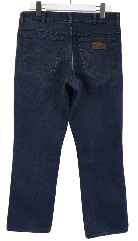 Pantalones de mezclilla elásticos WRANGLER Texas para hombre W34/L30 azul calce recto cremallera mosca Foto 2 de 4