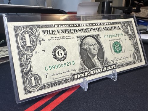 $1 1981-A 1 FEDERAL RESERVE NOTE. G/B BLOCK ( CHICAGO “G”) SHEET NOTE NON-MULE - Picture 4 of 10