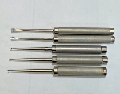 Set of 5 V. Mueller Cobb Elevators & Curette Set Neuro Spine Orthopedics