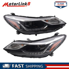 Headlights Pair Projector Halogen Black W Led Drl For 2016-2019 Chevy Cruze Headlights Pair Projector Halogen Black W Led Drl For 2016-2019 Chevy Cruze