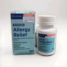 WELMATE Levocetirizine 5mg 24HR Allergy Relief | 180 Ct Exp 3/28 (Generic Xyzal)