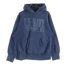 Champion VINTAGE REVERSE WEAVE US NAVY Pullover Hoodie Hoody Used ee07c66ce32cbc