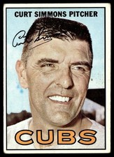 1967 Topps Curt Simmons VG+ Chicago Cubs #39