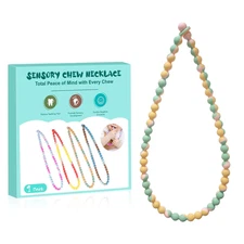 Teething Necklace for Baby - Integrated Safety Design for Toddler, Sensory Chew