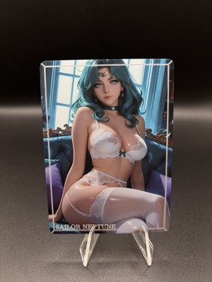 Sailor Neptune Waifu Card TCG Full Art Waifu Legends Custom Goddess Anime