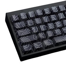 PBT Custom KeycapsLines Theme Topographic Cherry Profile Keycap131 Keys Dye-s...