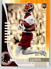 Kelvin Harmon 2019 Absolute Spectrum Orange 196 #/75 Washington Redskins Rookie