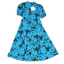 Diane Von Furstenberg Nella Dress Brushed Petal Pool Party Floral Midi z 10 $458