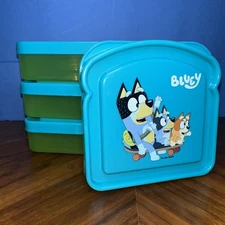 Lot New BLUEY SANDWICH HOLDERS Kids snack container 