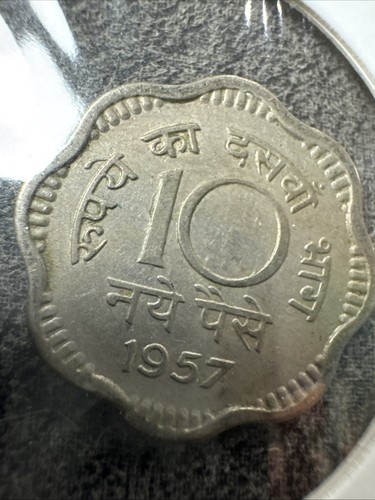 5 Coin India Lot 1954 1 Pice, 1957 10 Rup, 1965 10 Rup, 1976 50 Pice See Pics - Picture 5 of 17