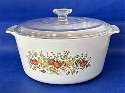CorningWare Range Topper N-5-B Spice of Life 5qt Dutch Oven Casserole with Lid