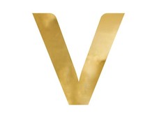 Spiegelbuchstabe „V“, gold, 61x60 cm