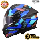 LS2 FF808 Stream Ii With Sun Visor Mika black Blue