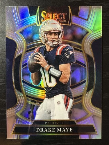 2025 Panini Select Drake Maye Silver Prizm #80 New England Patriots