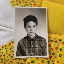 VTG 1960s Yearbook Photo Boy Student Portrait 1968 1969