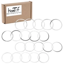 Barrel Nut Shim Kit, Nuts Free Float Spacers Adjustment Silver 