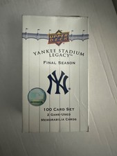 2008 Upper Deck Yankee Stadium Legacy Final Season Box Set 100 Cards 2 Game Used