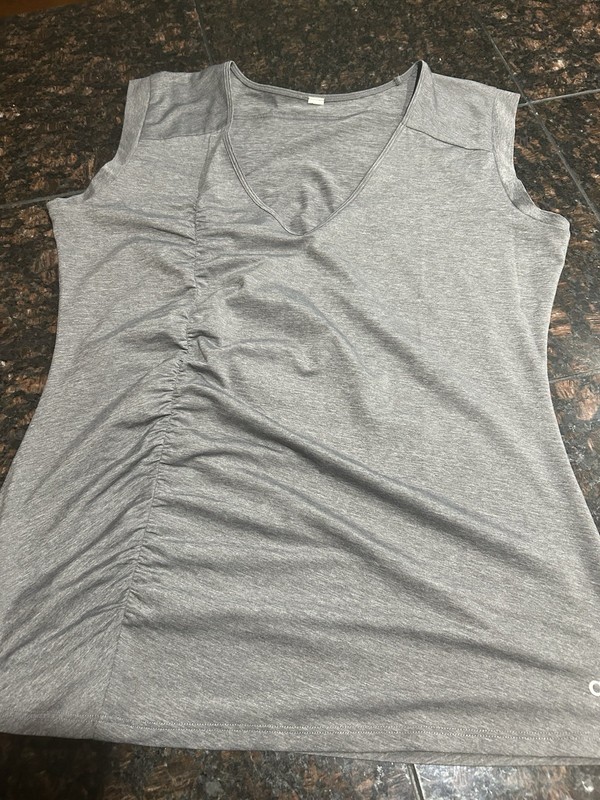 Alo Yoga Lavender Tank Top With Gathered Sides Size Medium