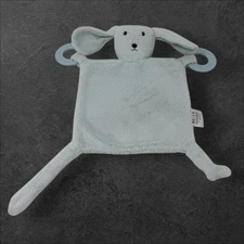 Bella Tunno Blue Dog Lovey Rattle Silicone Teether Rings Baby