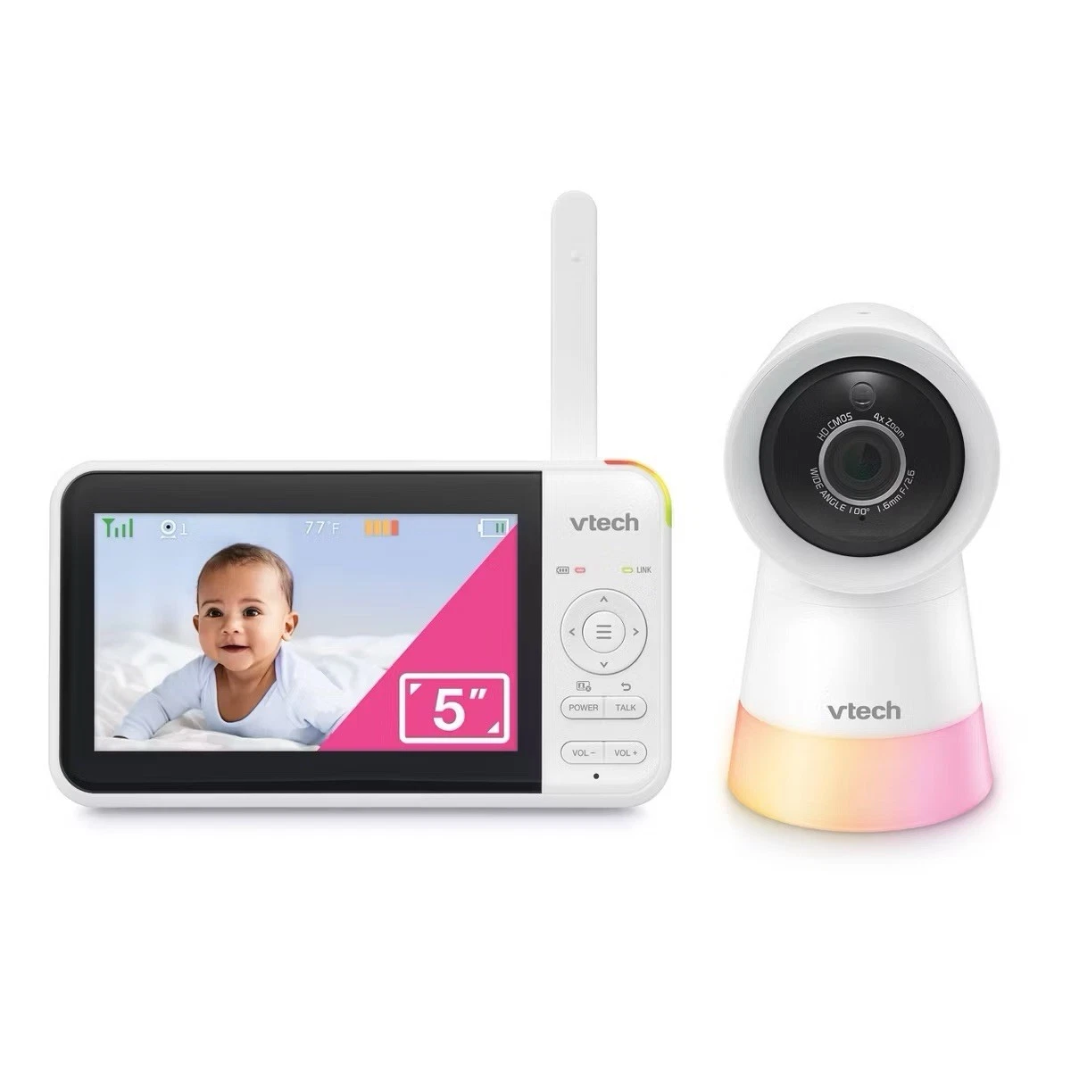 VTech 5 Inch Smart Wi-Fi 1080p Pan Tilt Baby Monitor RM5764HD Camera Video
Opens in a new window or