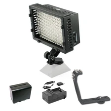 Pro AG-UX90 12 LED video light F970 for Panasonic AG-UX180 DVX200 HC-X1 PX230