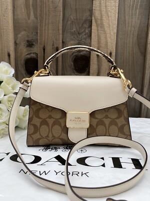NWT Coach Pepper Satchel In Signature Canvas c1325 $398 | eBay