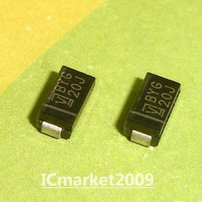 50 PCS BYG20J DO-214AC BYG21 SMA Fast Silicon Mesa SMD Rectifier, SMD Diodes