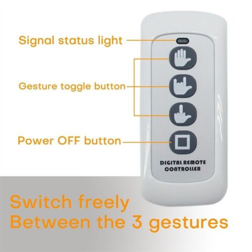 Funny Middle Finger Car Light Amber LED Hand Light with Remote Control Xmas Gift - Picture 14 of 21
