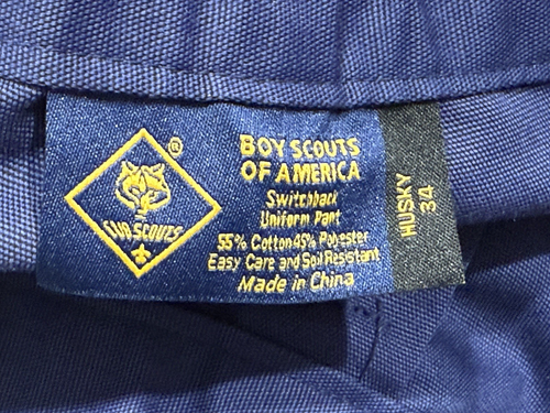 Cub Scouts Of America Switchback 2 Uniform Pants Men 34 Husky Cargo Cub Scout - Picture 6 of 16