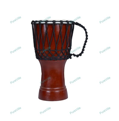Solid Metallisch Blau Afrikanische Djembe Trommel Bongo Holz Gut Sound Musical